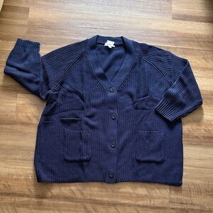 30/32 Button Front Shaker Cardigan Sweater with Pockets Woman Within Plus Size